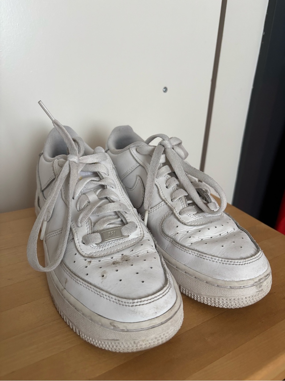 White Nike Air Force Sneakers